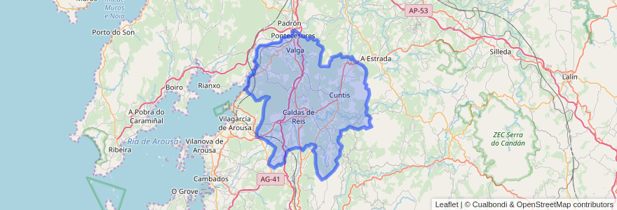 Mapa de ubicacion de Caldas.