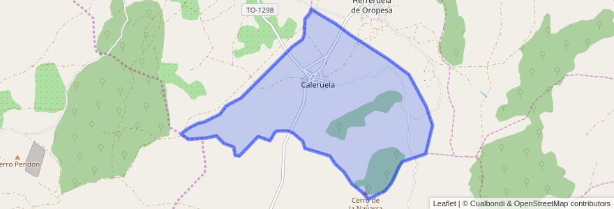 Mapa de ubicacion de Caleruela.