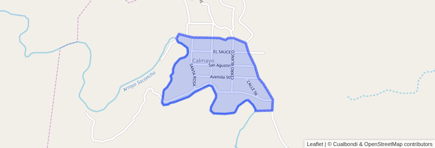 Mapa de ubicacion de Calmayo.