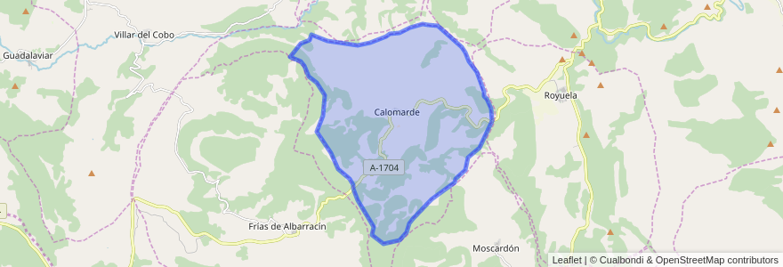 Mapa de ubicacion de Calomarde.