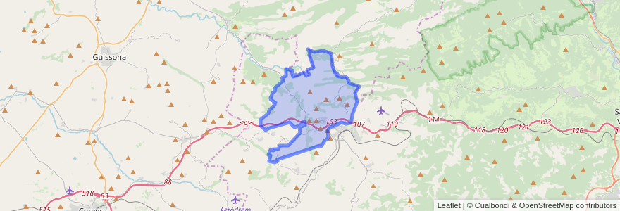 Mapa de ubicacion de Calonge de Segarra.