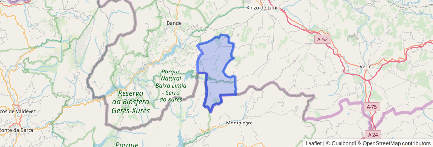 Mapa de ubicacion de Calvos de Randín.