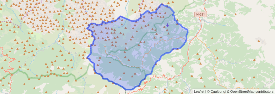 Mapa de ubicacion de Camaleño.