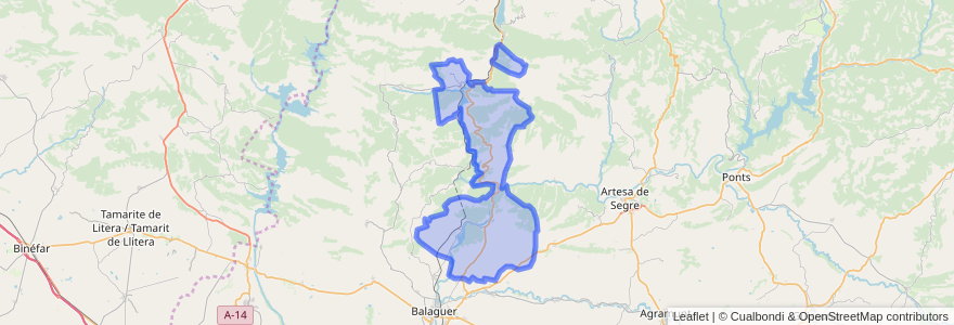 Mapa de ubicacion de Camarasa.