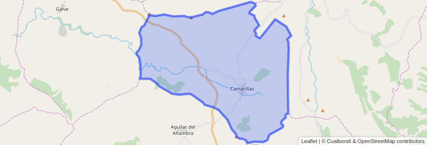 Mapa de ubicacion de Camarillas.