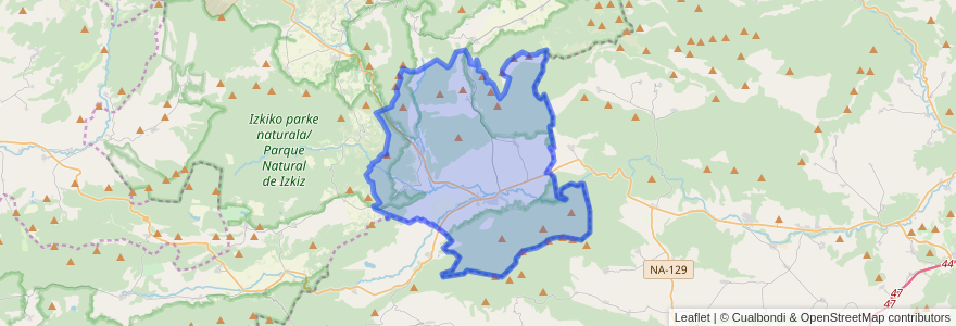 Mapa de ubicacion de Campezo/Kanpezu.