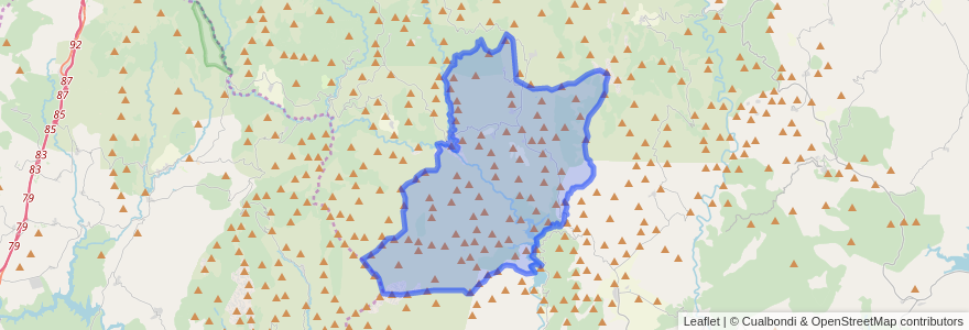 Mapa de ubicacion de Campillo de Ranas.