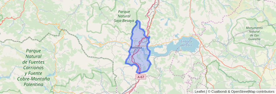 Mapa de ubicacion de Campoo de Enmedio.