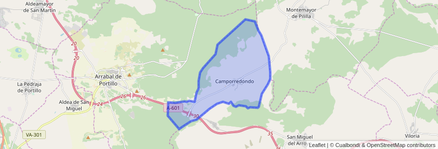 Mapa de ubicacion de Camporredondo.