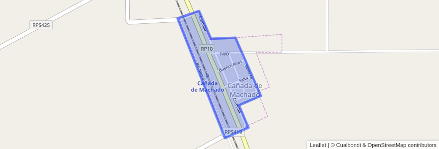 Mapa de ubicacion de Cañada de Machado.