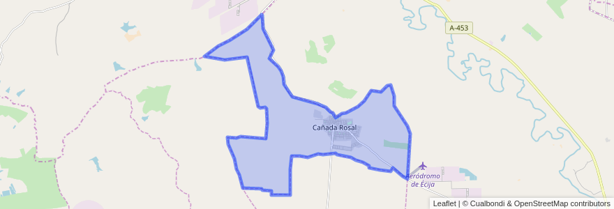 Mapa de ubicacion de Cañada Rosal.