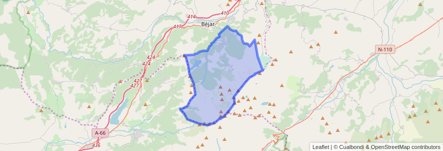 Mapa de ubicacion de Candelario.