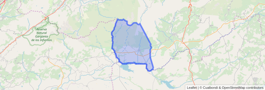 Mapa de ubicacion de Candeleda.