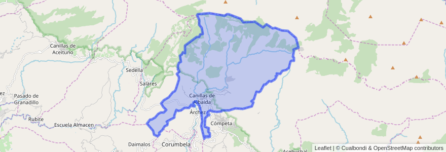 Mapa de ubicacion de Canillas de Albaida.