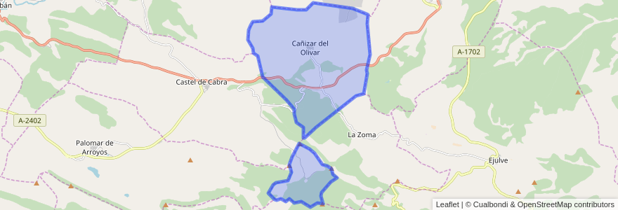 Mapa de ubicacion de Cañizar del Olivar.