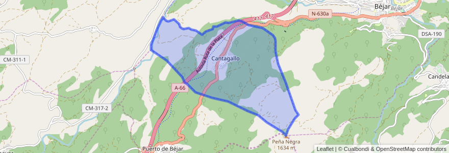 Mapa de ubicacion de Cantagallo.