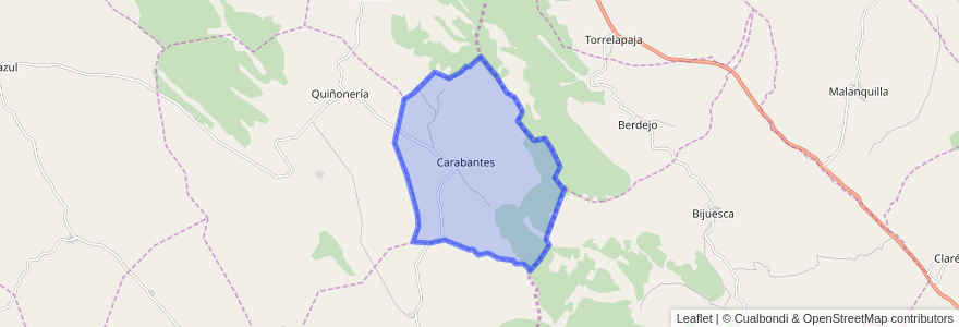 Mapa de ubicacion de Carabantes.