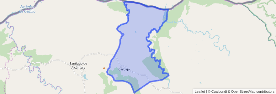 Mapa de ubicacion de Carbajo.