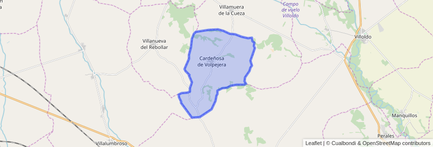 Mapa de ubicacion de Cardeñosa de Volpejera.