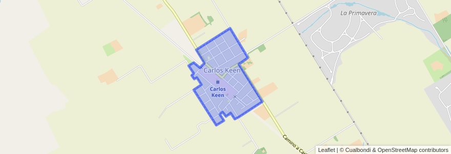 Mapa de ubicacion de Carlos Keen.