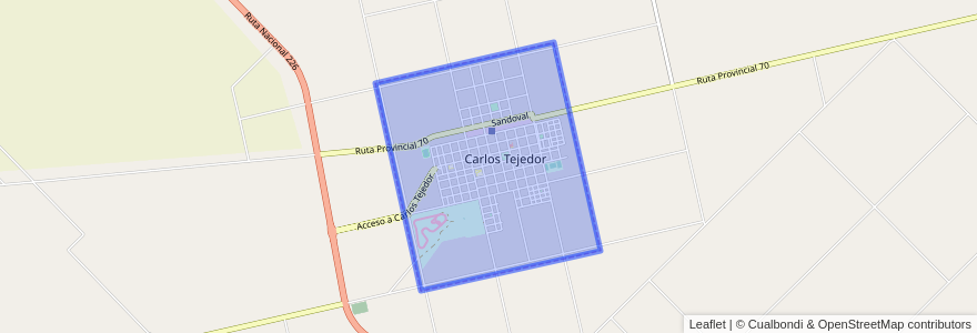 Mapa de ubicacion de Carlos Tejedor.