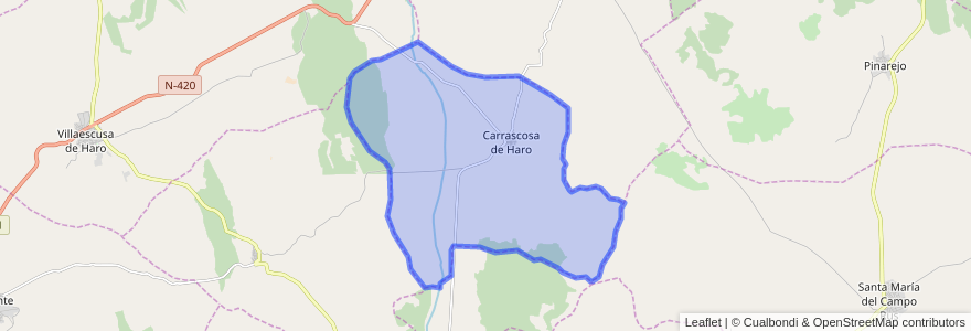 Mapa de ubicacion de Carrascosa de Haro.