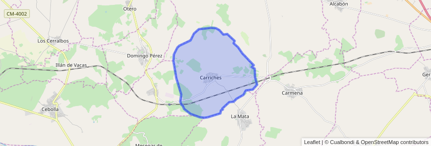 Mapa de ubicacion de Carriches.