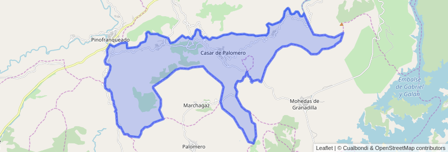 Mapa de ubicacion de Casar de Palomero.