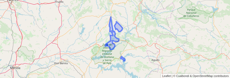 Mapa de ubicacion de Casas de Don Pedro.