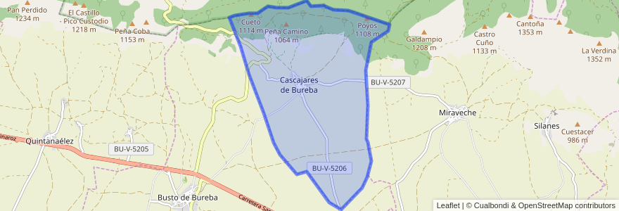 Mapa de ubicacion de Cascajares de Bureba.