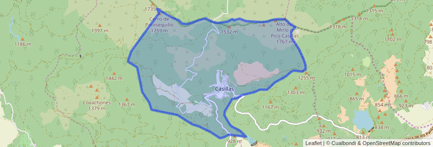 Mapa de ubicacion de Casillas.