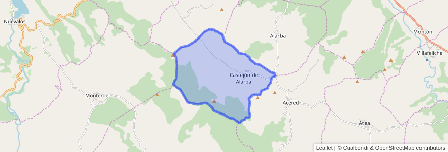 Mapa de ubicacion de Castejón de Alarba.