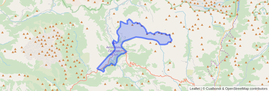 Mapa de ubicacion de Castejón de Sos / Castilló de Sos.