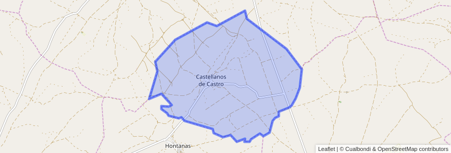 Mapa de ubicacion de Castellanos de Castro.