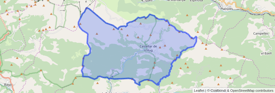 Mapa de ubicacion de Castellar de n'Hug.