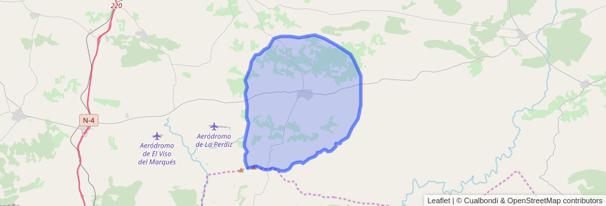 Mapa de ubicacion de Castellar de Santiago.