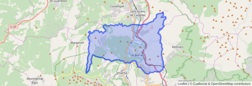 Mapa de ubicacion de Castellbell i el Vilar.