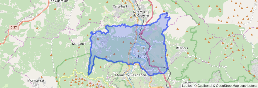 Mapa de ubicacion de Castellbell i el Vilar.