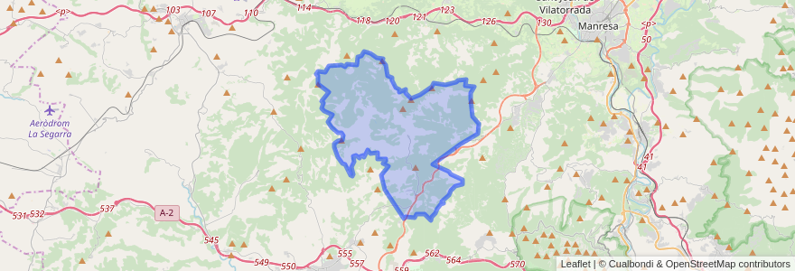 Mapa de ubicacion de Castellfollit del Boix.