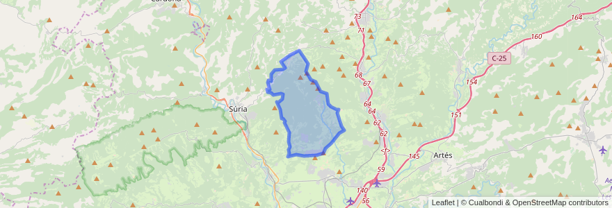 Mapa de ubicacion de Castellnou de Bages.