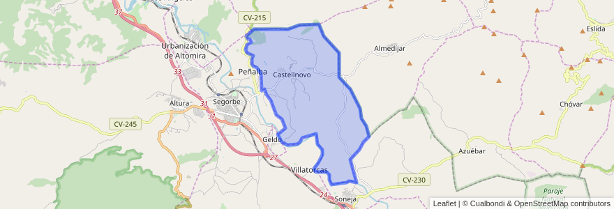 Mapa de ubicacion de Castellnovo.