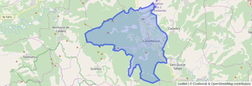 Mapa de ubicacion de Castellterçol.