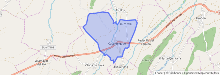 Mapa de ubicacion de Castildelgado.