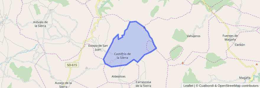 Mapa de ubicacion de Castilfrío de la Sierra.