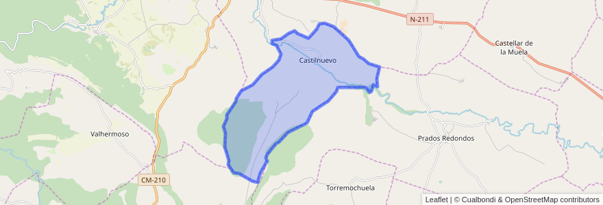 Mapa de ubicacion de Castilnuevo.