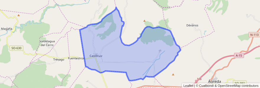 Mapa de ubicacion de Castilruiz.