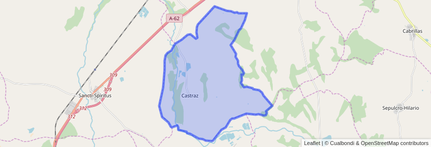 Mapa de ubicacion de Castraz.