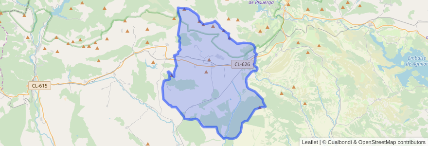 Mapa de ubicacion de Castrejón de la Peña.