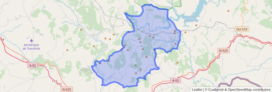 Mapa de ubicacion de Castrelo do Val.