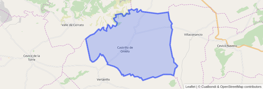 Mapa de ubicacion de Castrillo de Onielo.